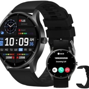 Smartwatch PEJE Relógio Smartwatch com Pulseira Extra - Tela Touch HD 1.28",À Prova d'Água IP68,Faz Chamadas Bluetooth,123+ Modos Esportivos,Bateria de 5-7 Dias,Compatível com iOS/Android.(Preto) | .br