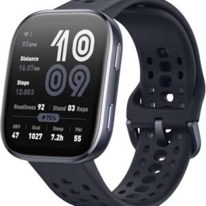 Amazfit Bip 6 smartwatch 46 mm, bateria de 14 dias, tela AMOLED de 1,97 polegadas, GPS e mapas gratuitos, mais de 140 modos de exercício, 5 ATM resistente à água (Bip 6 Black) | .br