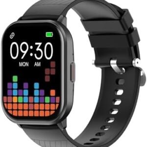 Relógio Digital Feminino Masculino Smartwatch Inteligente Bluetooth, Full Touch a Prova d 'água IP68 com 120+ Modos de Exercício e Esporte, Preto | .br